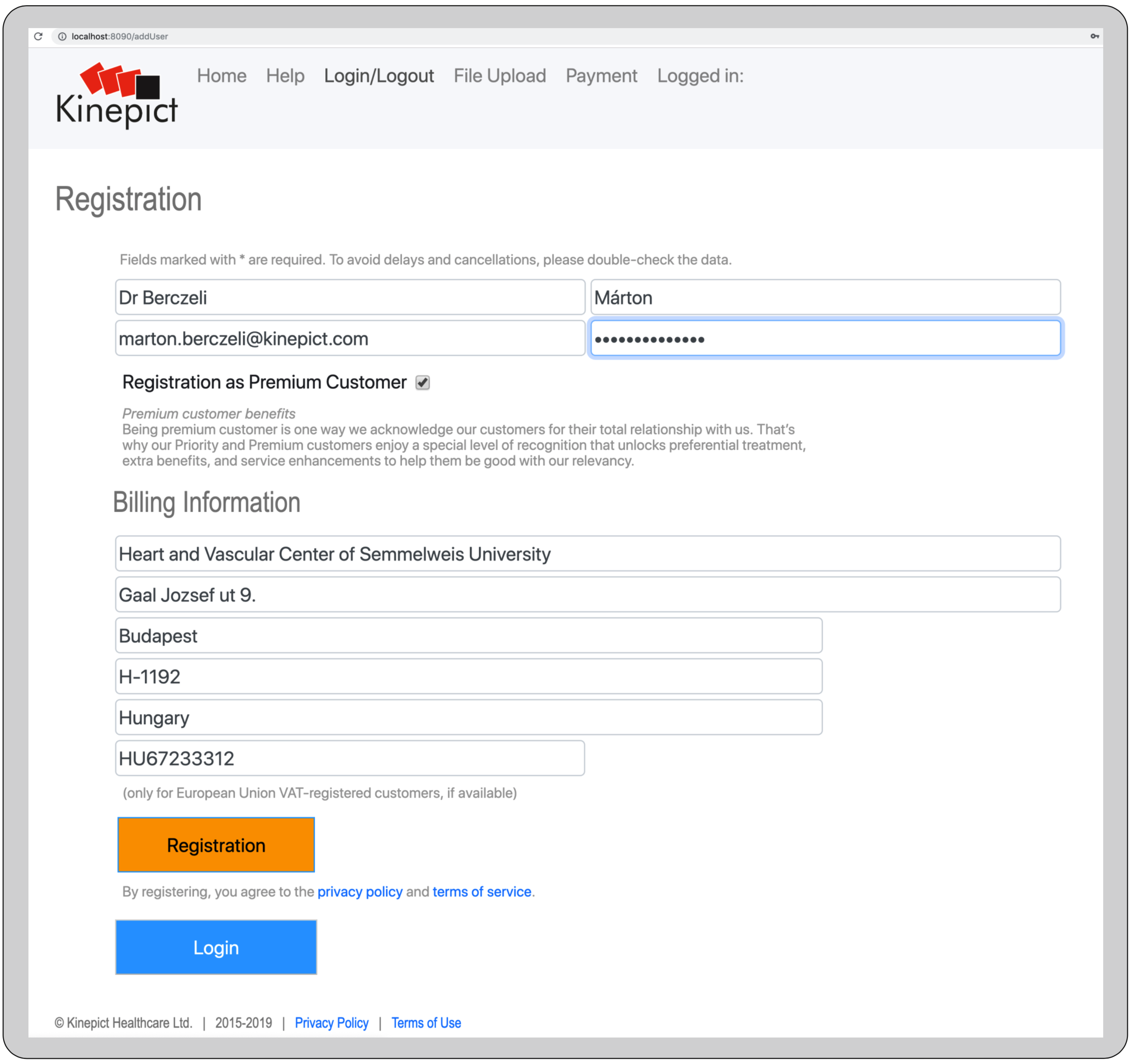 Starting the WEB service