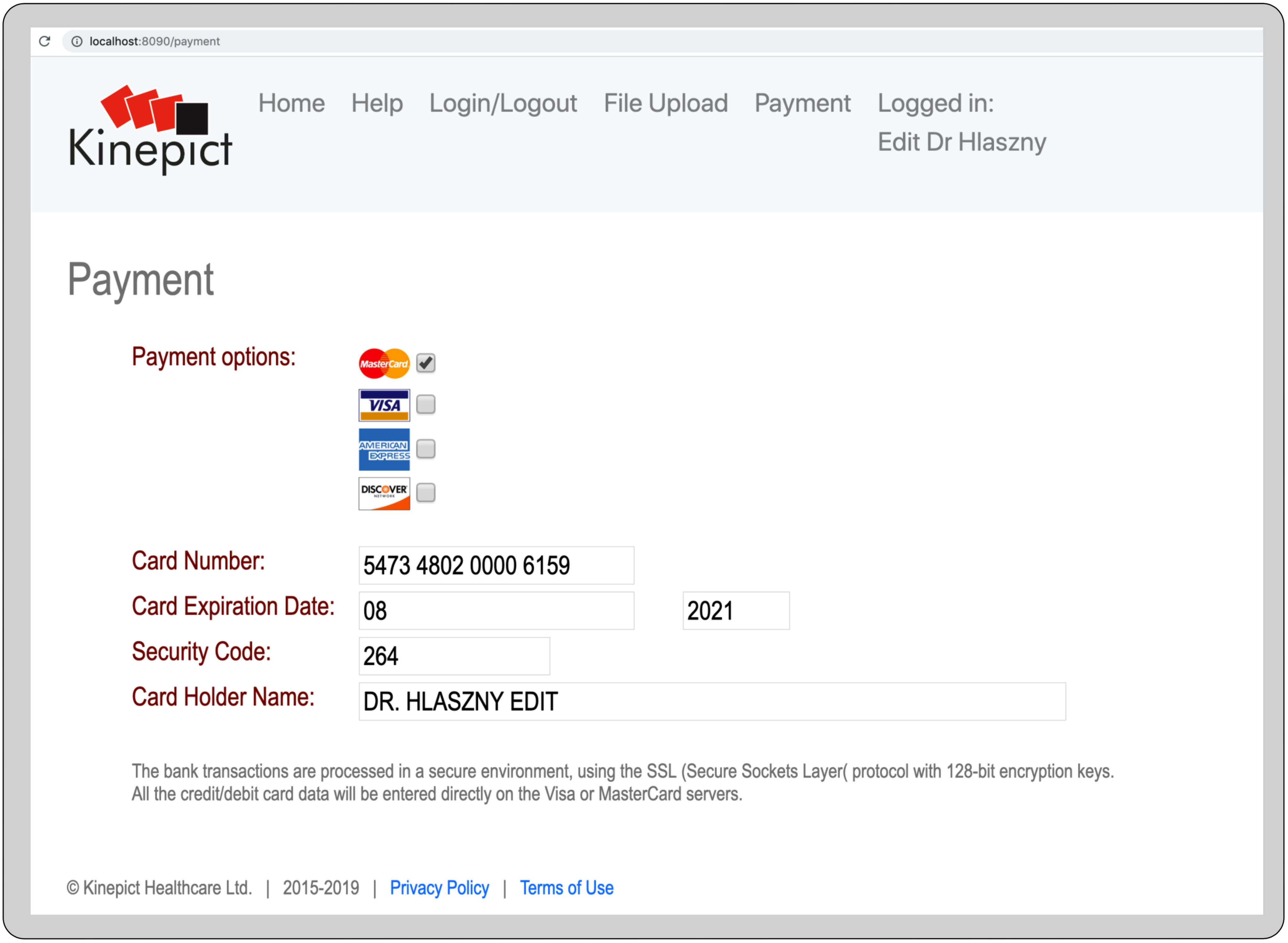 Starting the WEB service